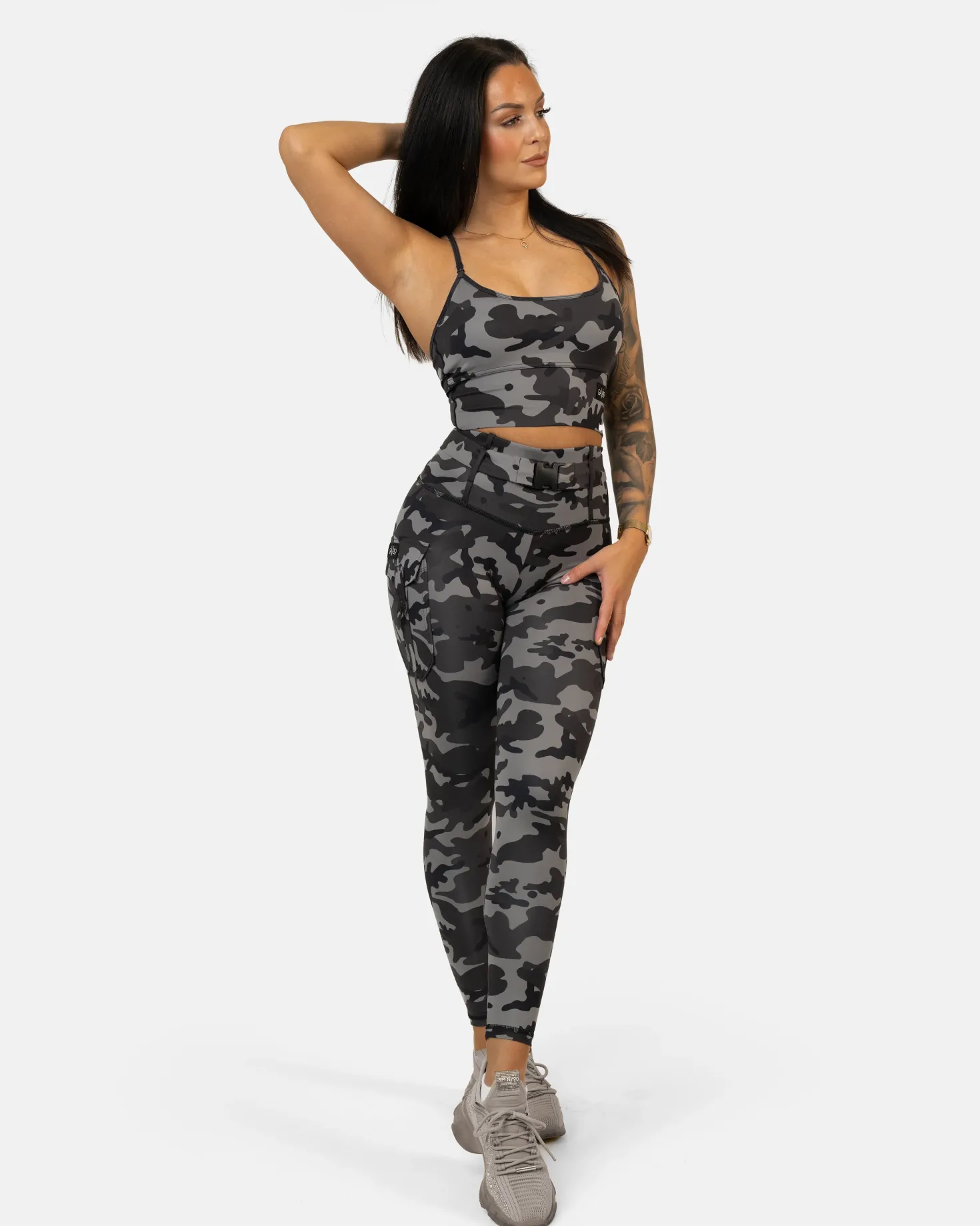 Cargo Camo Stealth Leggings Dark Grey
