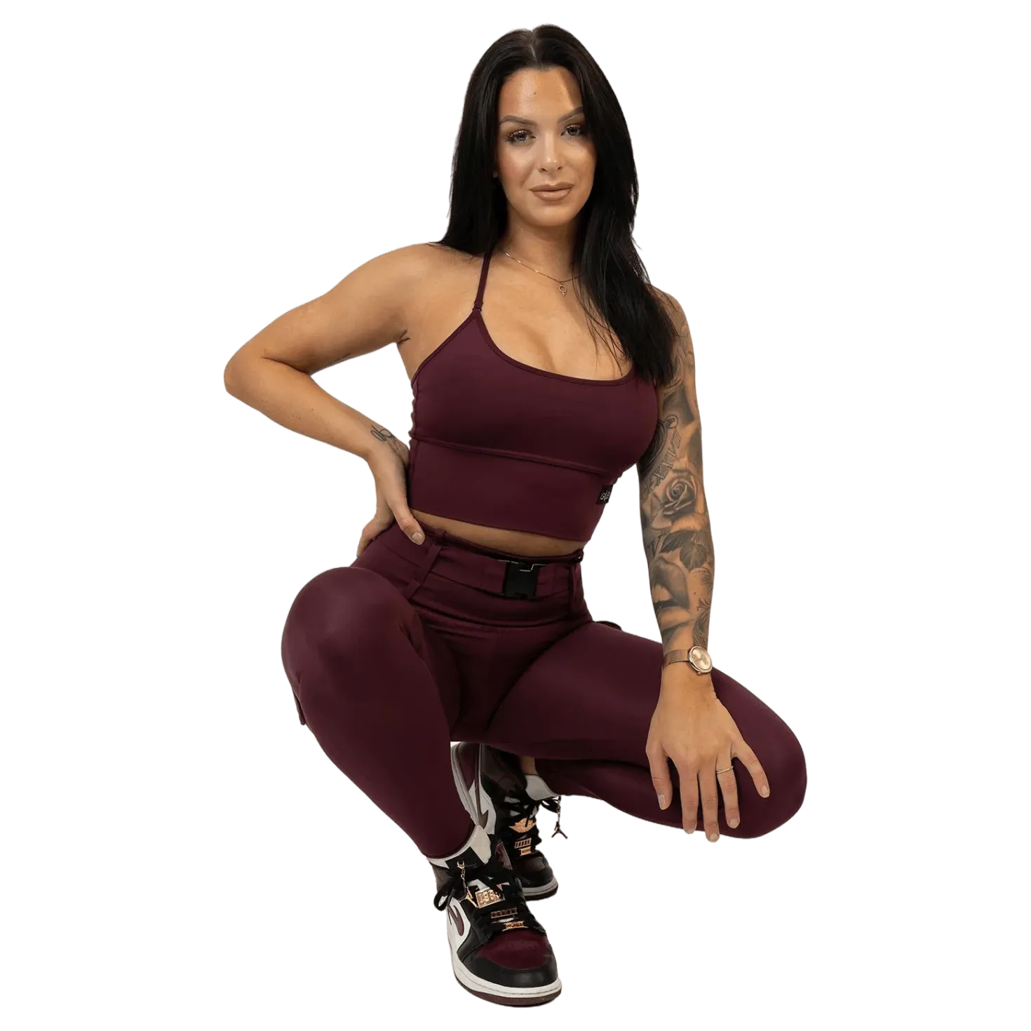 Cargo Top Burgundy Dark Red