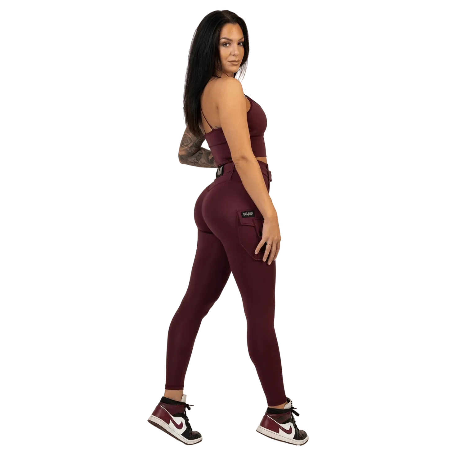 Cargo Top Burgundy Dark Red