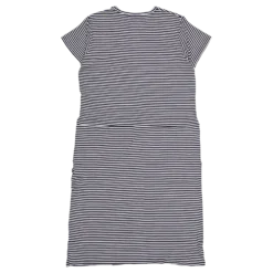 Carmen Dress Navy Stripes