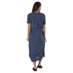 Cecilie Ss Long Dress Blue