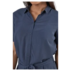 Cecilie Ss Long Dress Blue