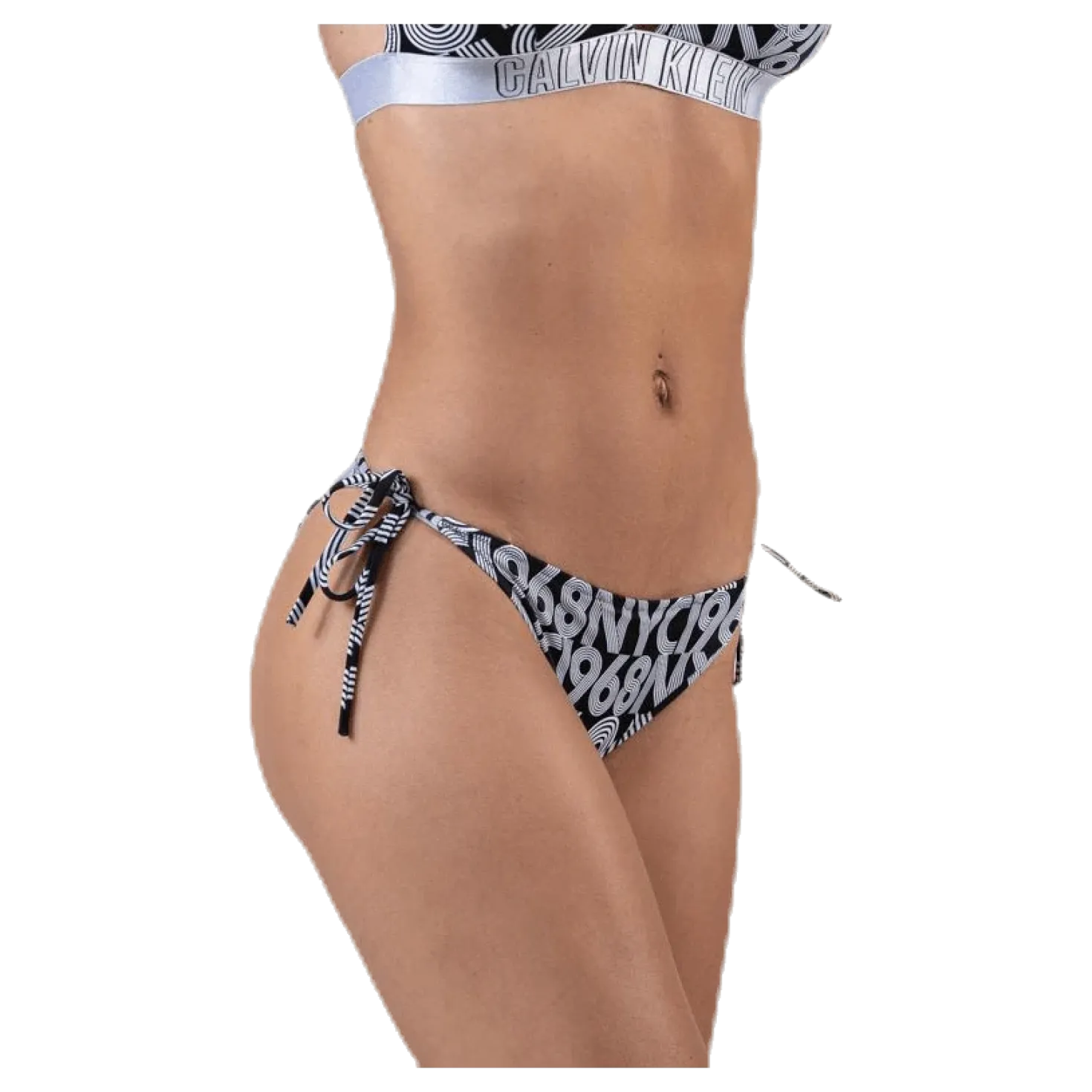 Cheeky String Side Tie Bikini-Pr Black