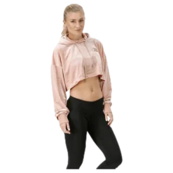 Chrystie crop hoodie Pink/Beige
