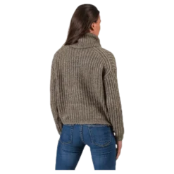 Chunky L/S Rollneck Pullover Beige