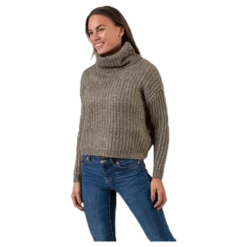 Chunky L/S Rollneck Pullover Beige