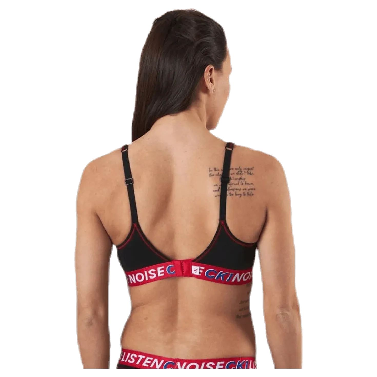 Ck One Listen Unlined Bralette Black/Red