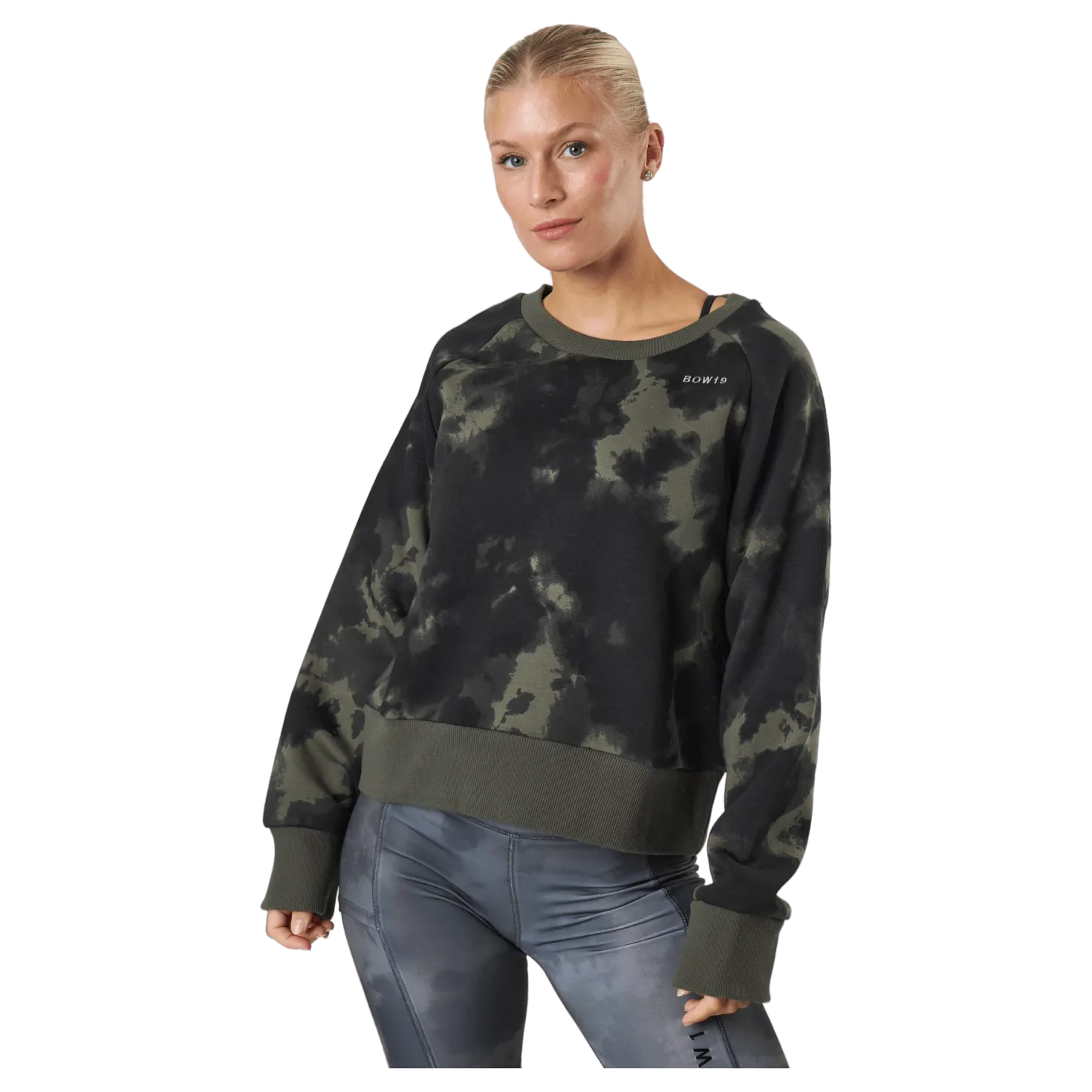 Clara Crewneck Cinder Tie Dye