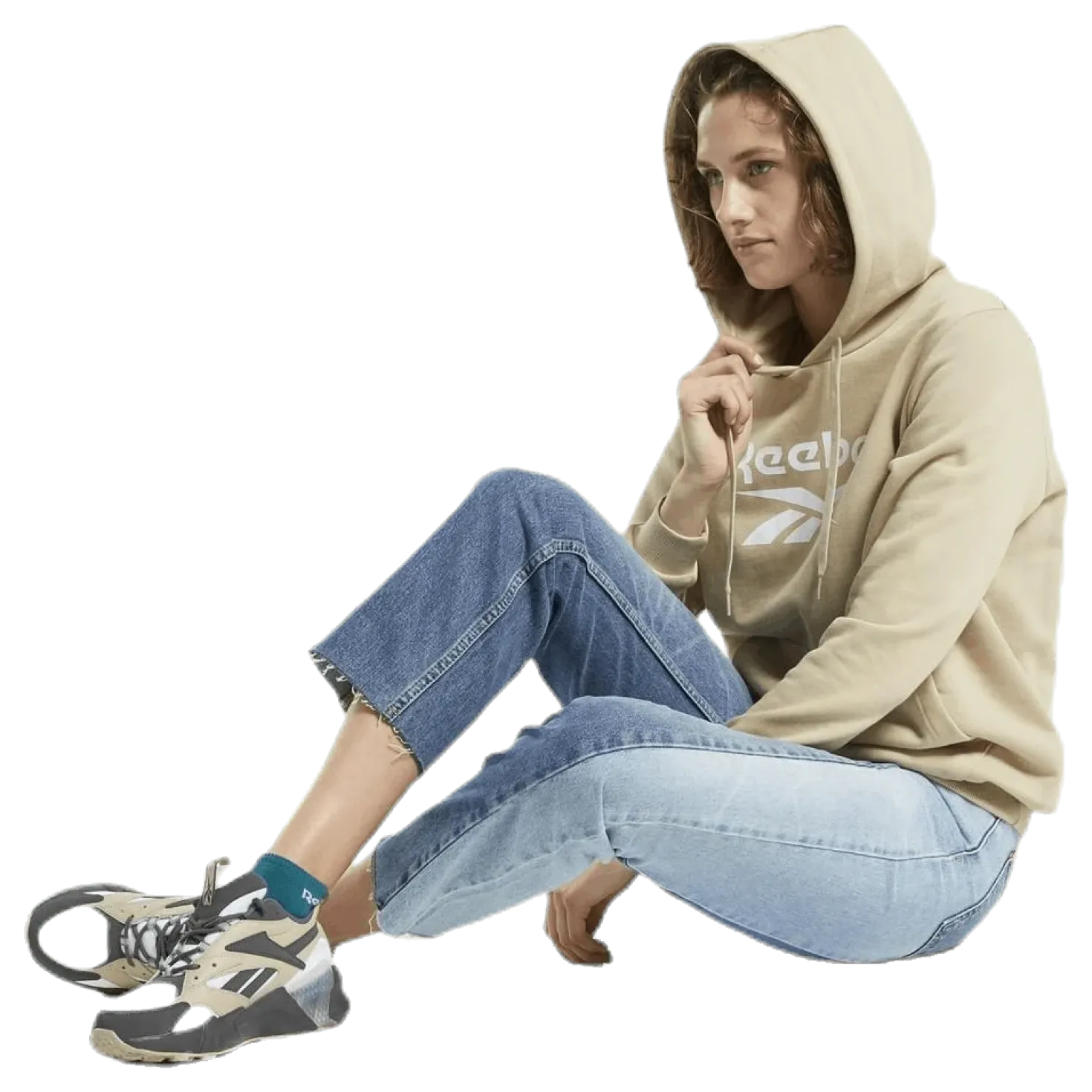 Cl F Big Logo Hoodie Ft Beige