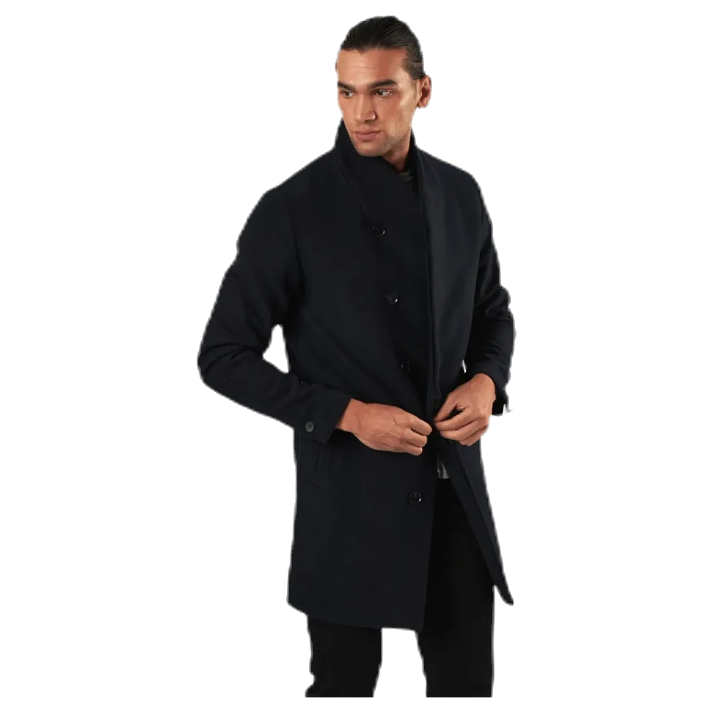 Collum Wool Coat Blue
