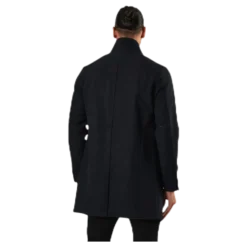 Collum Wool Coat Blue