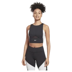Colorblock Crop Top Black