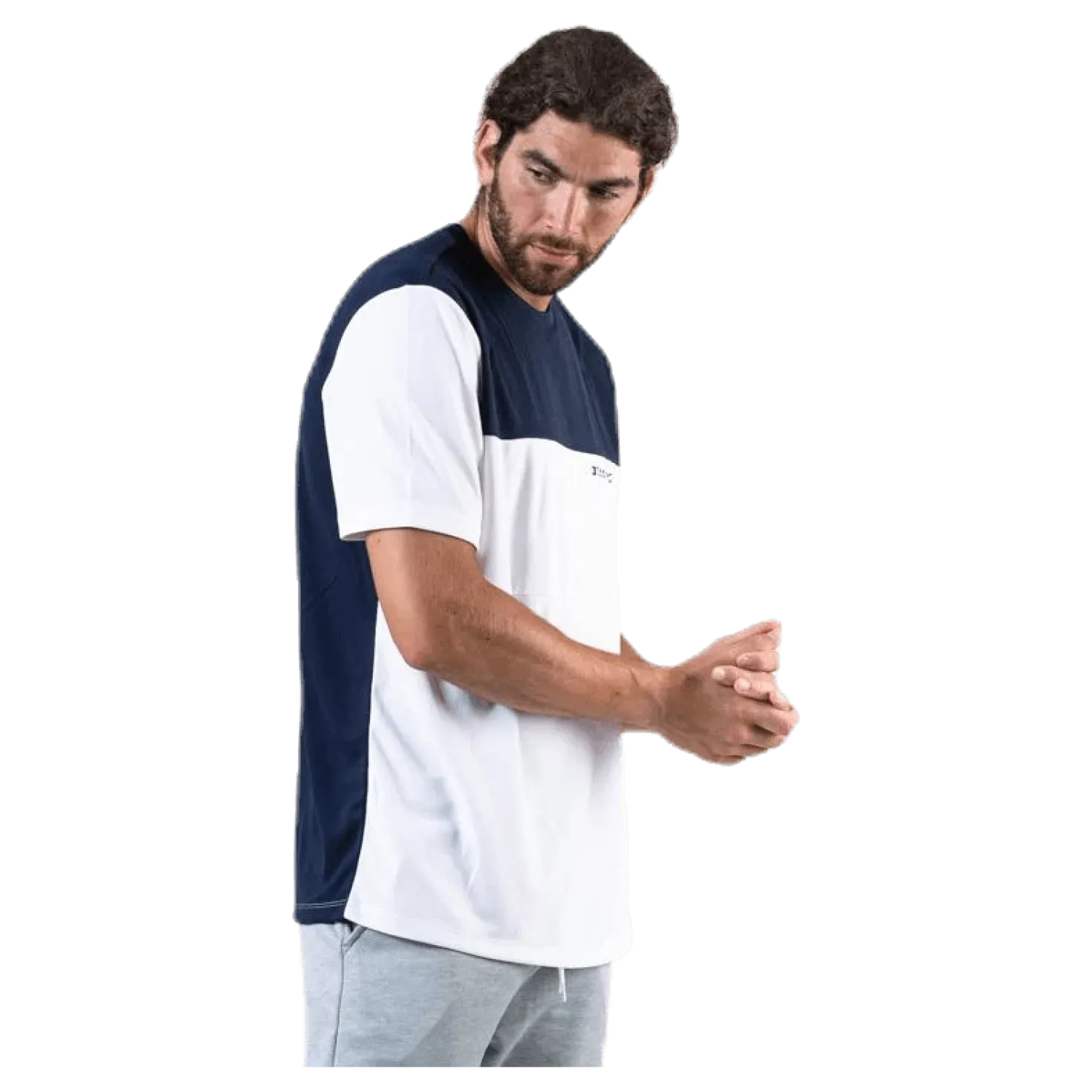 Colourblock Logo Tee White