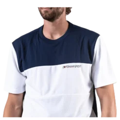 Colourblock Logo Tee White