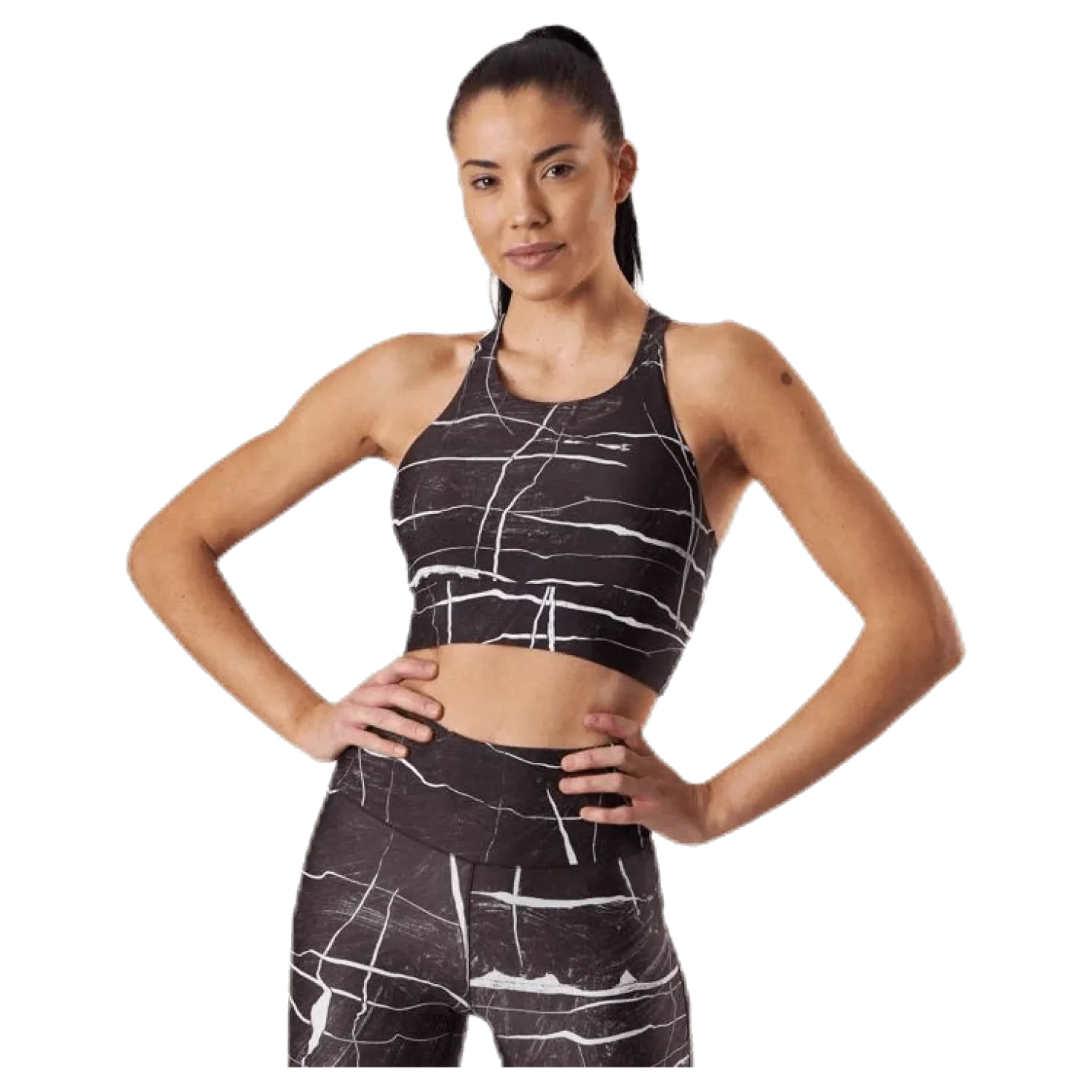 Concious Connected Sports Top Brown/White