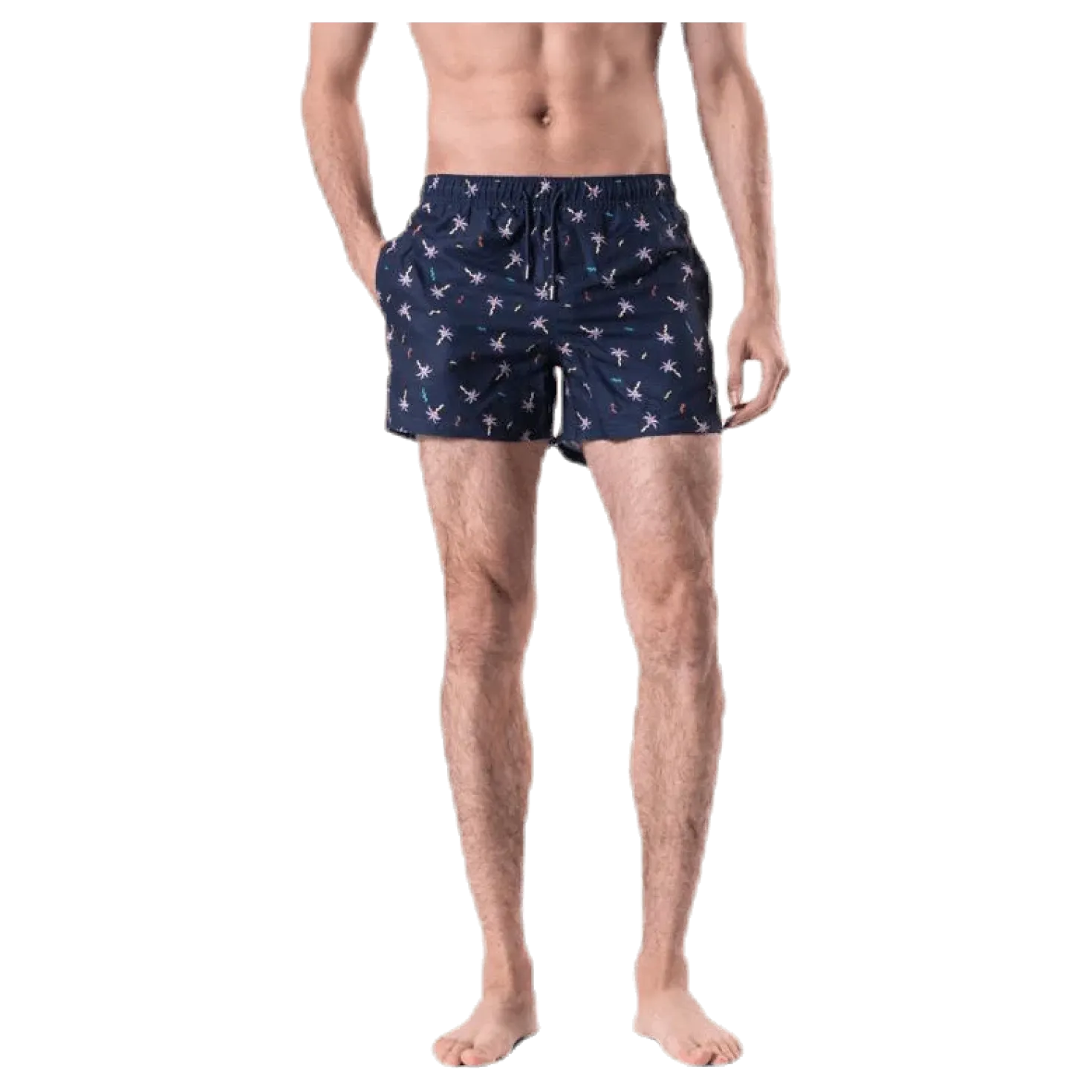 Confetti Palm Swim Shorts Blue