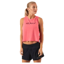 Contender Crop Tank-W Pink