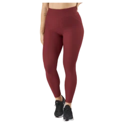 Control Rib Tights Oxblood Red