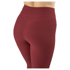Control Rib Tights Oxblood Red