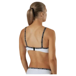 Core Logo Tape Bralette-Rp White