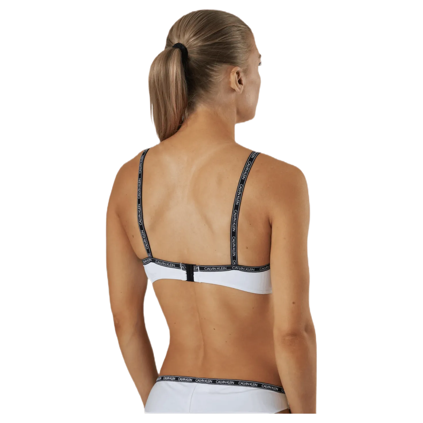 Core Logo Tape Bralette-Rp White