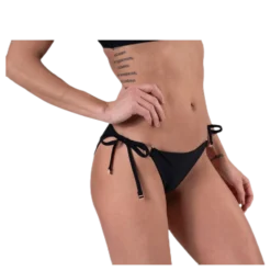 Core Solid String Side Tie Bikini Black