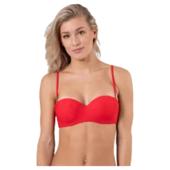 Core Solid Structured Bandeau Red
