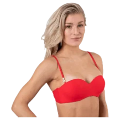Core Solid Structured Bandeau Red