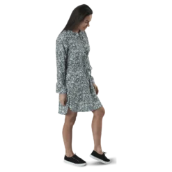 Cory L/S V-Neck Tunic Wvn Blue