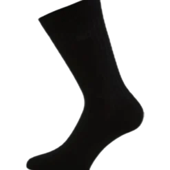 Cotton Crew Socks Black
