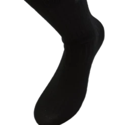 Cotton Crew Socks Black