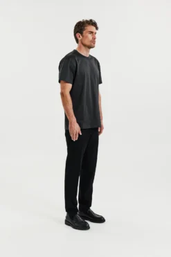 Crew-Neck Pima Charcoal