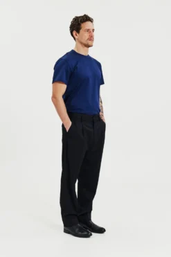 Crew-Neck Pima Navy Blue