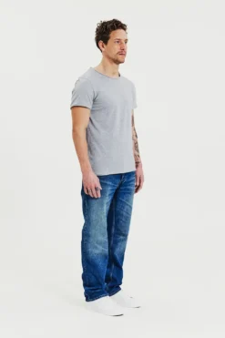 Crew-Neck relaxed Grey Melange