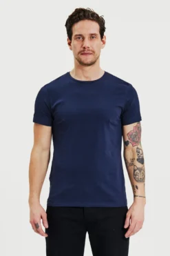 Crew-Neck Slim Dark Navy