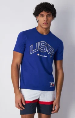 Crewneck T-shirt Mazarine Blue