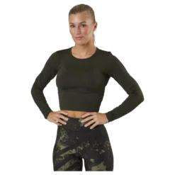 Crop Long Sleeve Forest Green