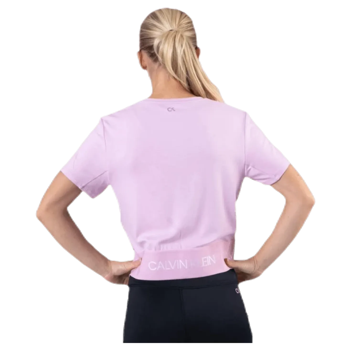 Cropped Short Sleeve T-Shirt Pink