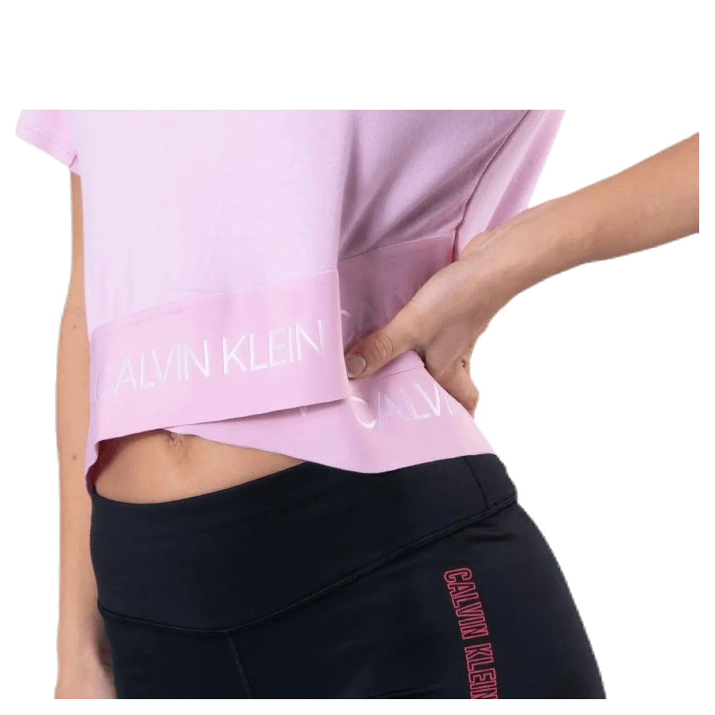 Cropped Short Sleeve T-Shirt Pink