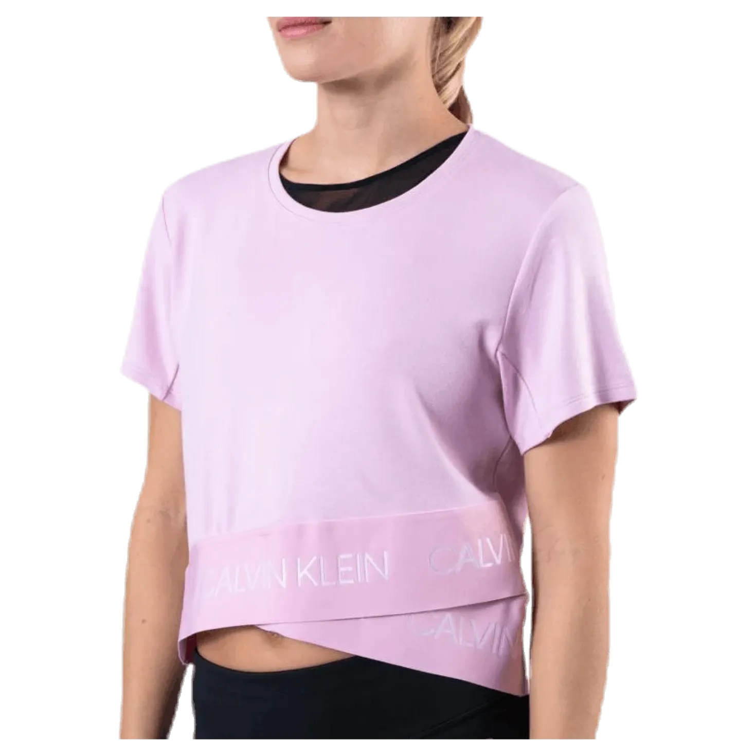 Cropped Short Sleeve T-Shirt Pink