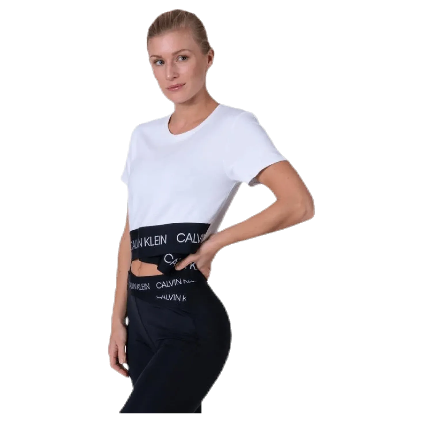 Cropped Short Sleeve T-Shirt White