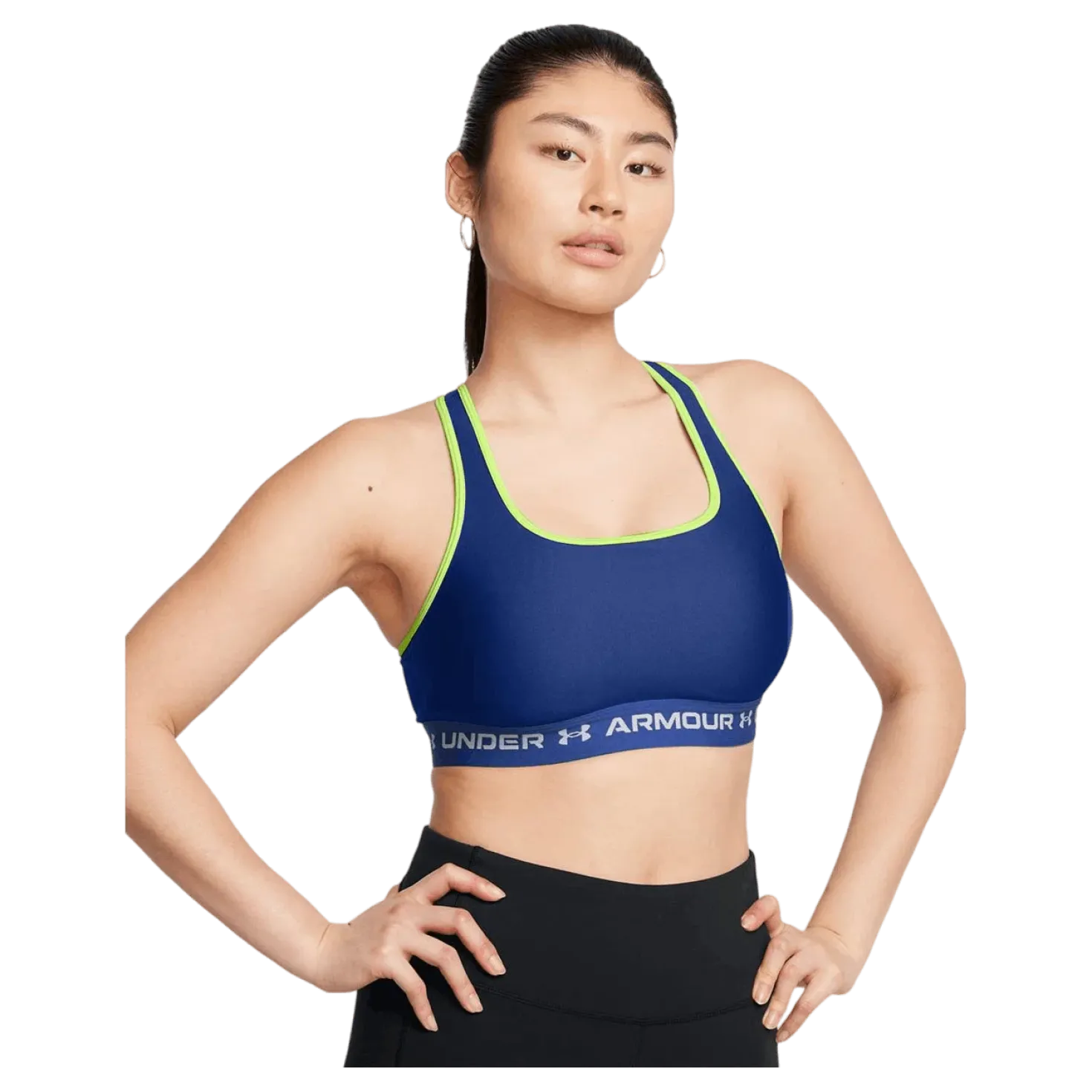 Crossback Mid Bra Tech Blue