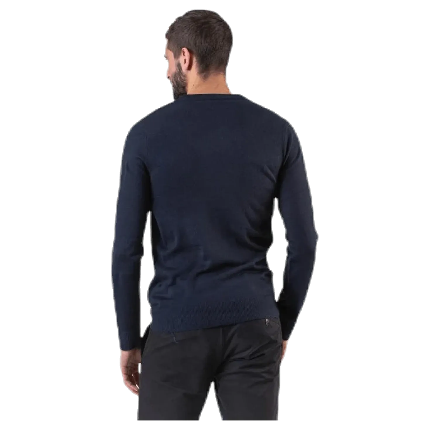 Crumble Knit Crew Neck Blue