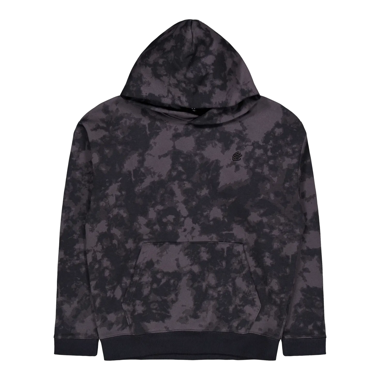 Curry Acid Wash Hoodie Jet Gray