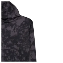 Curry Acid Wash Hoodie Jet Gray