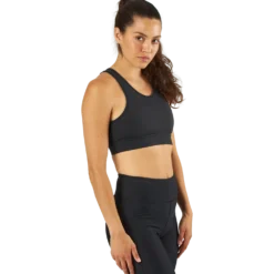 Cursive Bra Black