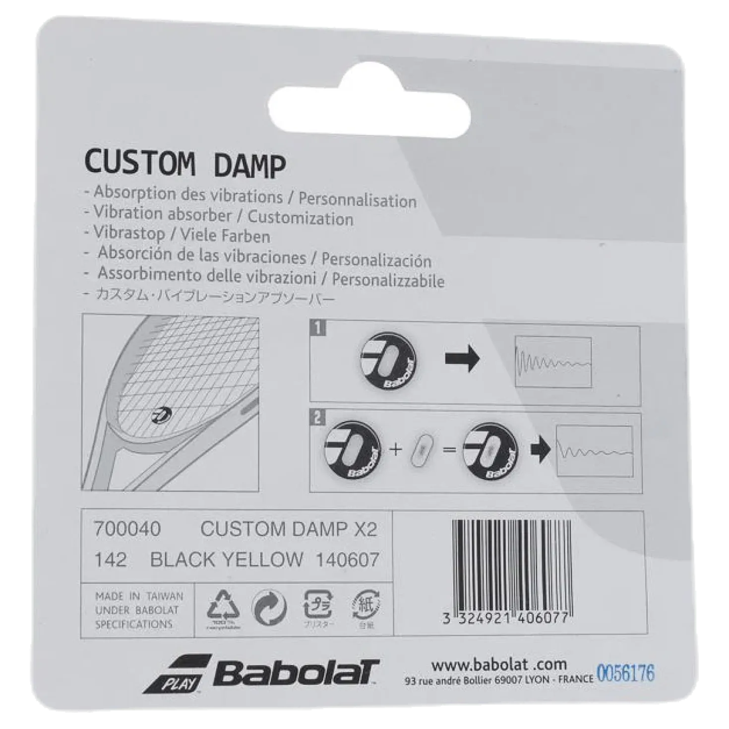 Custom Damp 2-Pack black/yellow