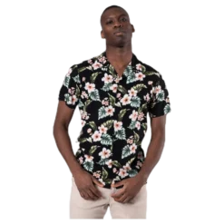 Dale Resort Shirt S/S One Pocket Black