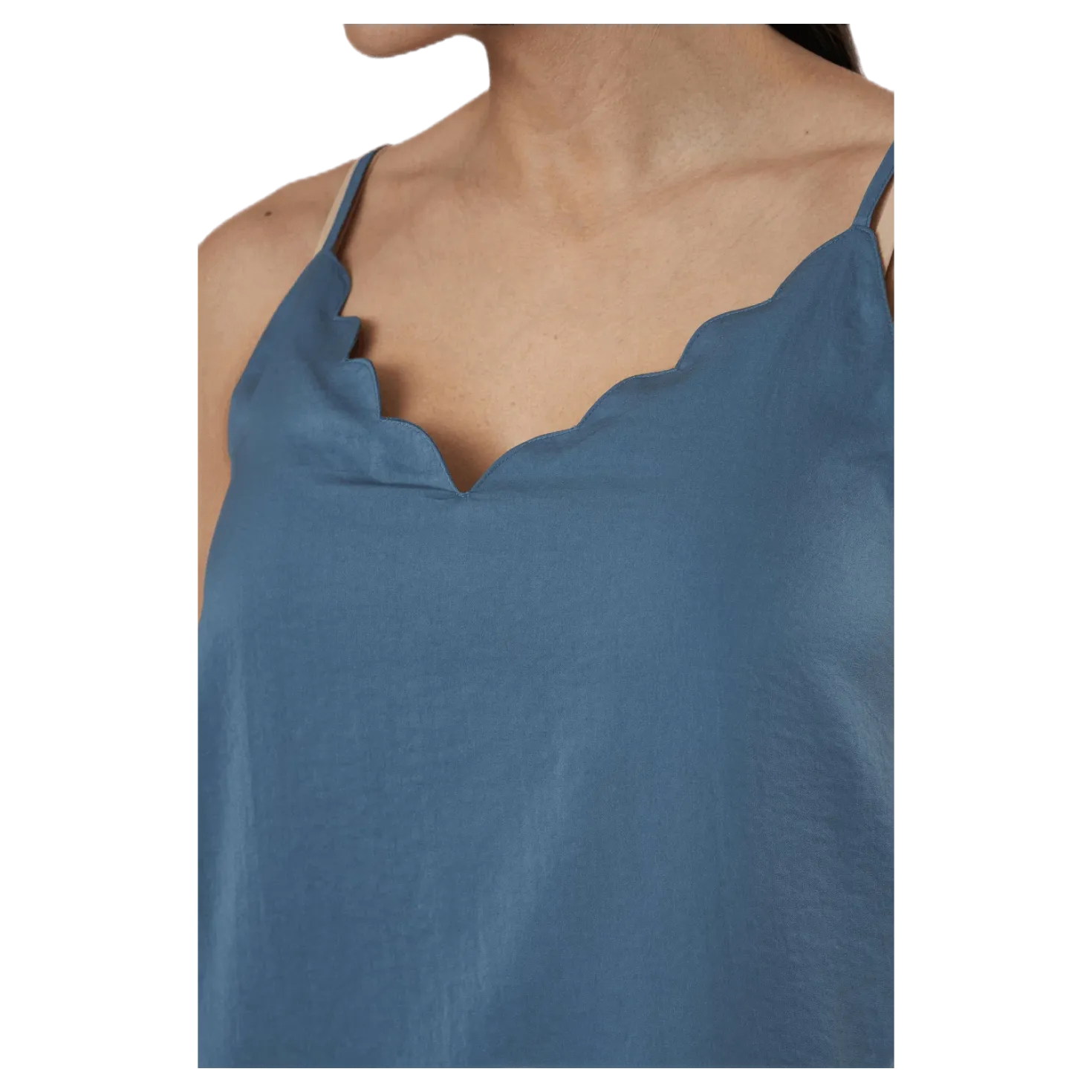 Debbie Singlet Wvn Blue
