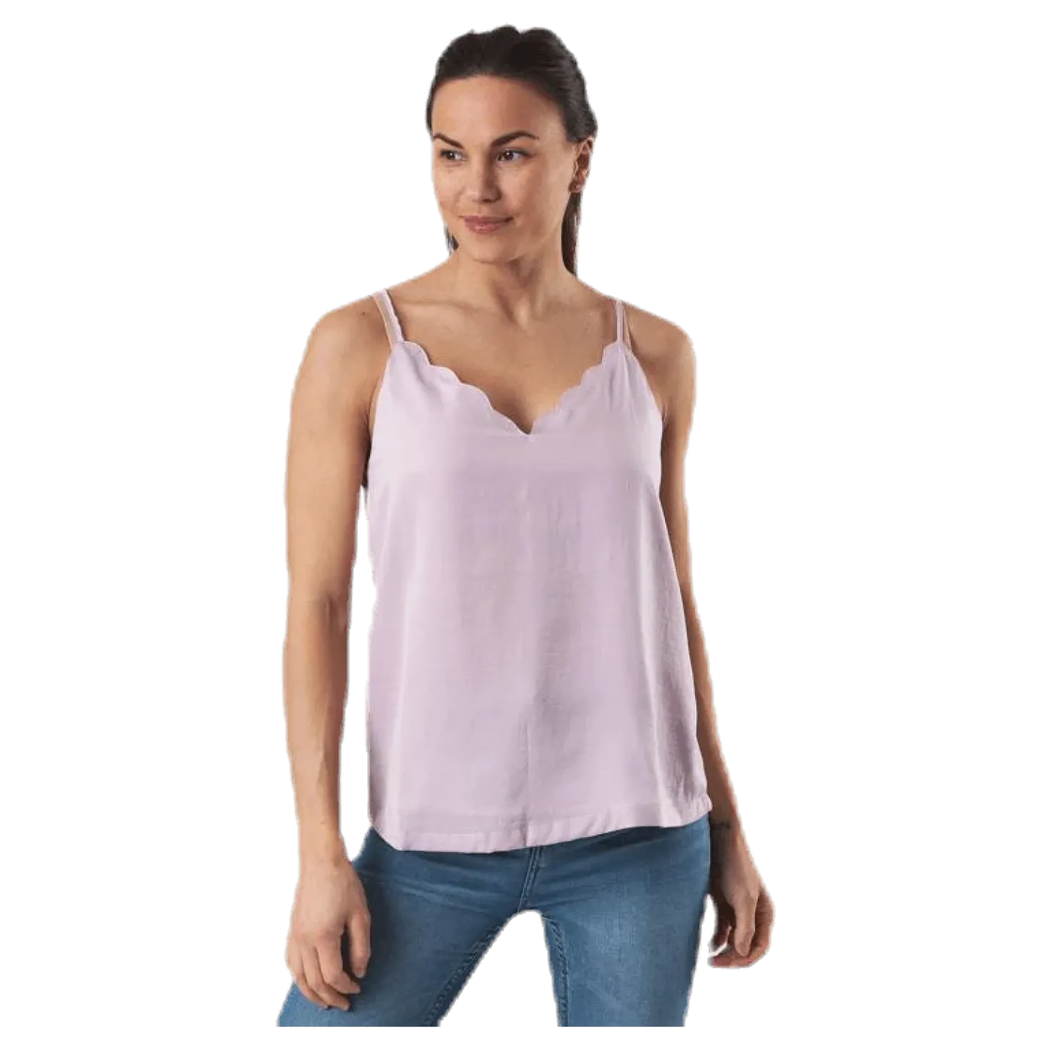 Debbie Singlet Wvn Pink